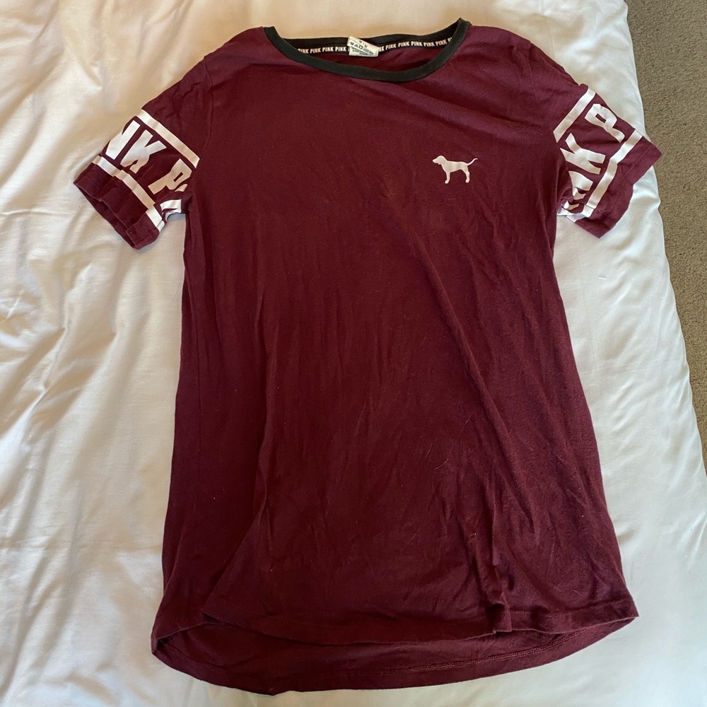 PINK graphic sleeve tee